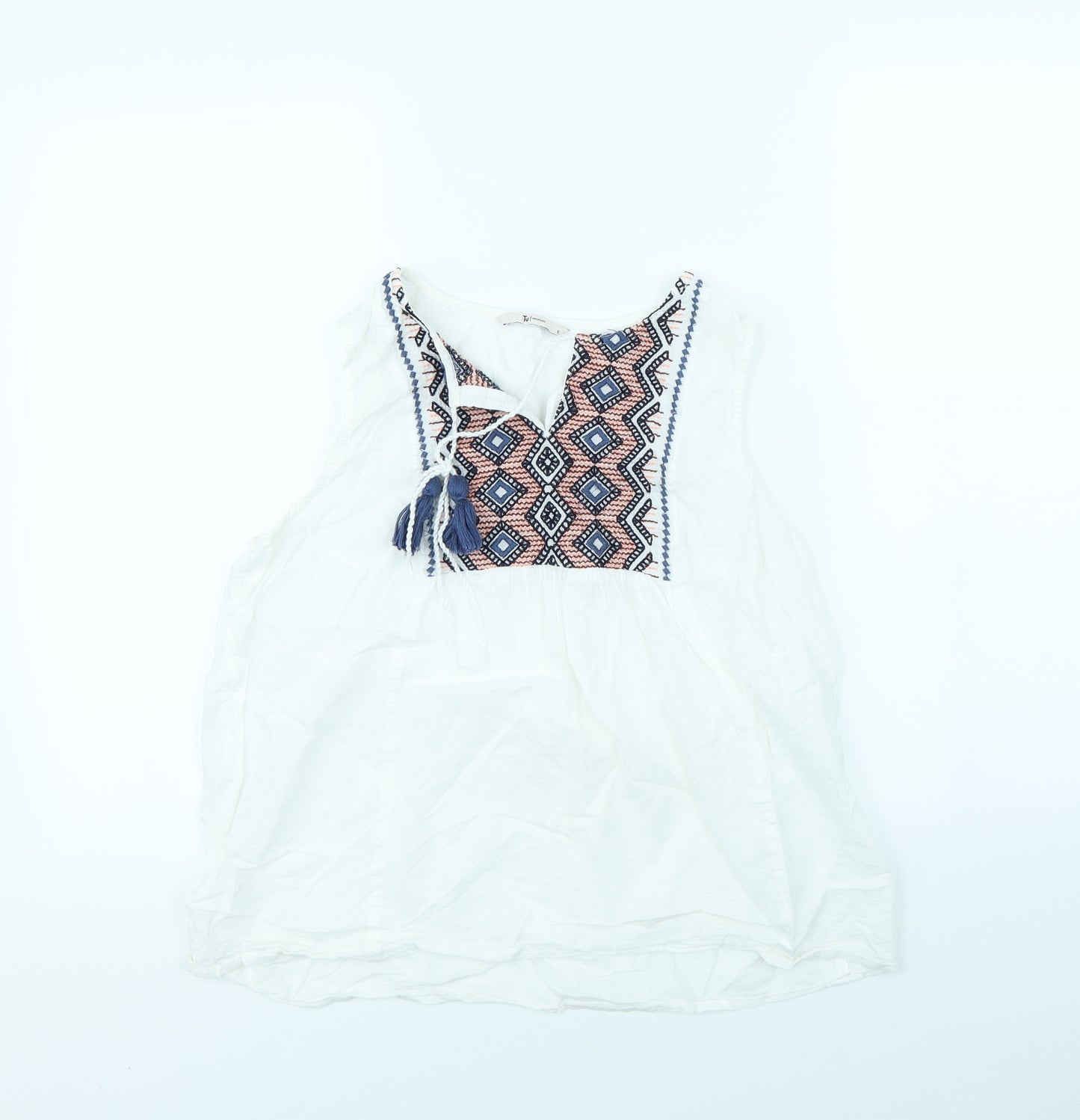 TU Womens White   Basic Tank Size 12