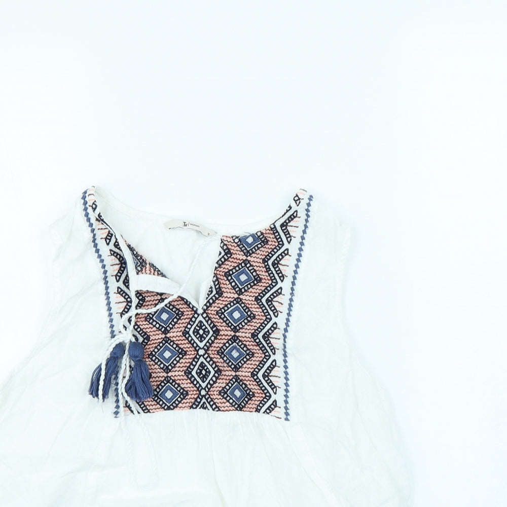 TU Womens White   Basic Tank Size 12