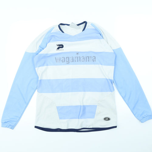 Patrick Boys Blue Striped  Basic T-Shirt Size 11-12 Years