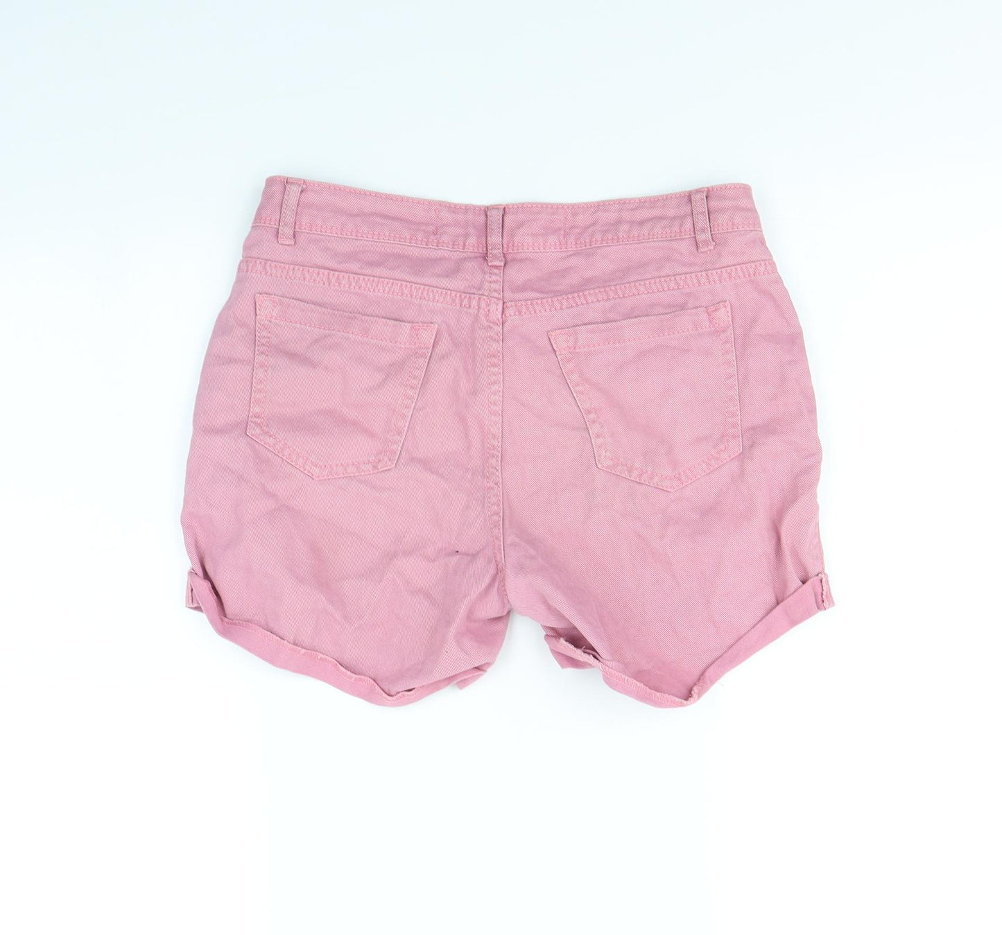 Denim & Co. Womens Pink   Cut-Off Shorts Size 8