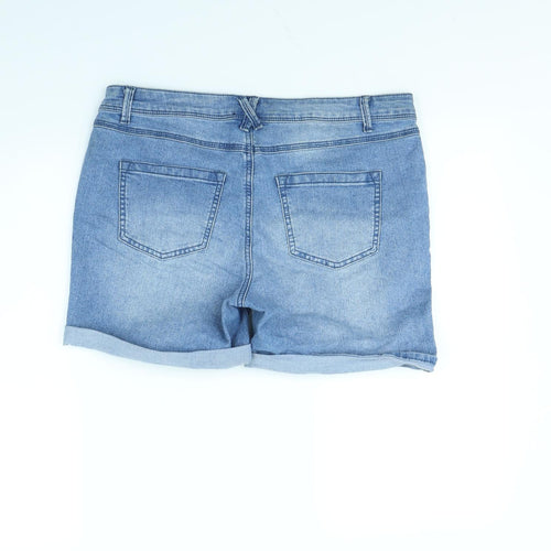 B you Womens Blue   Mom Shorts Size 34 in