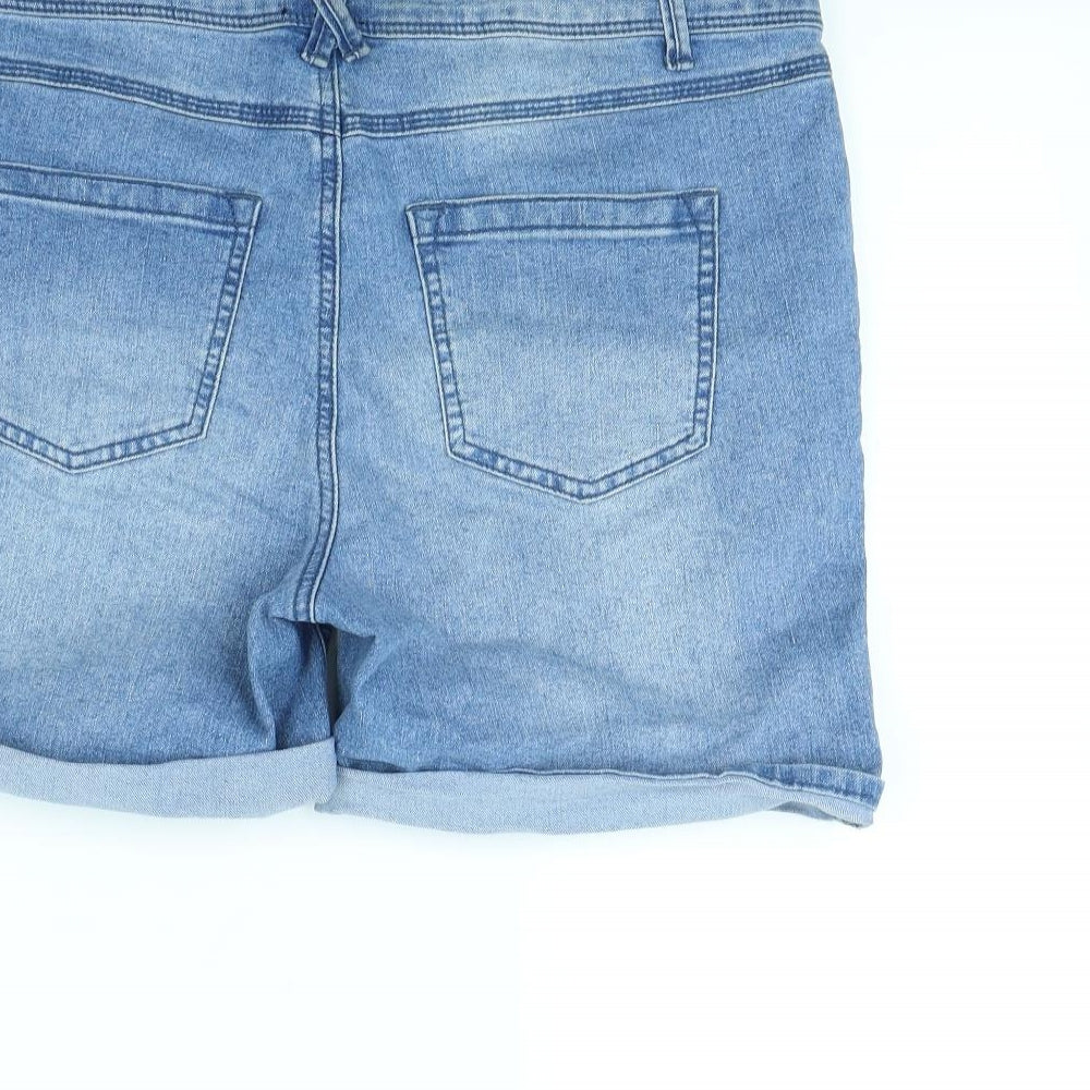 B you Womens Blue   Mom Shorts Size 34 in