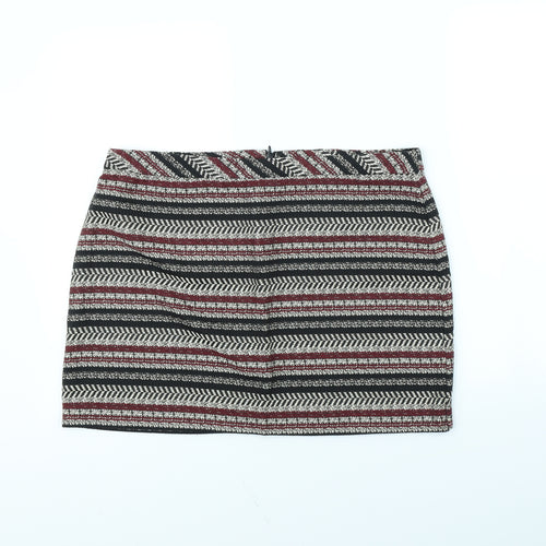 New Look Womens Black Striped  Mini Skirt Size 16