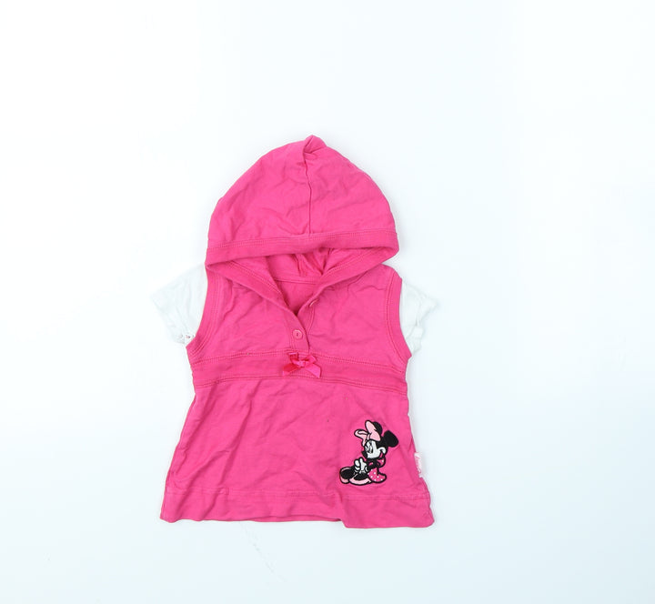 George Girls Pink   Pullover Jumper Size 3-6 Months  - Minnie mouse