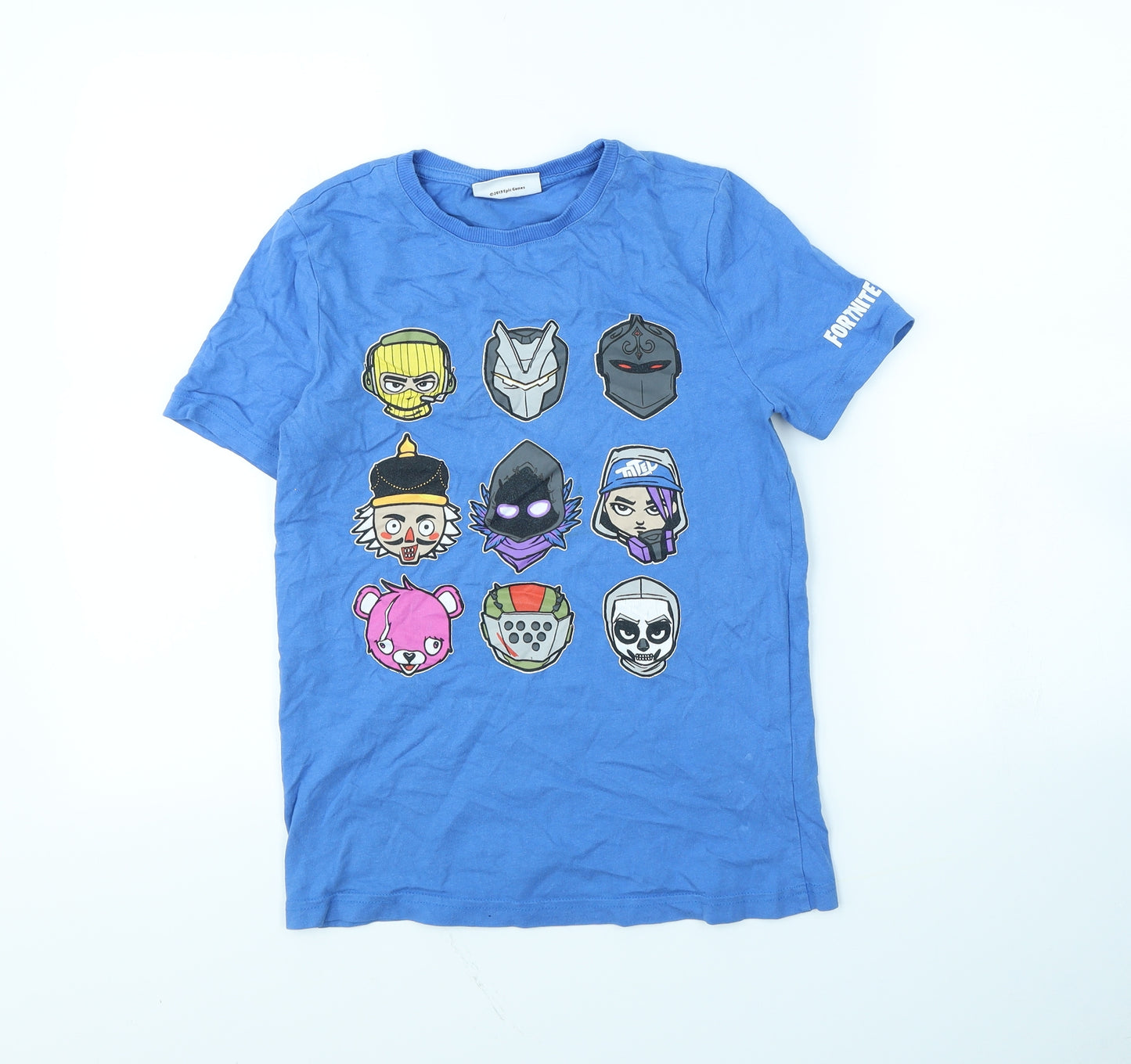 Fortnite Boys Blue   Basic T-Shirt Size 10 Years  - Fortnite