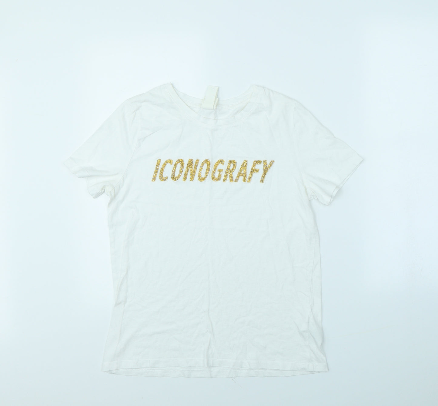 H&M Womens White   Basic T-Shirt Size S