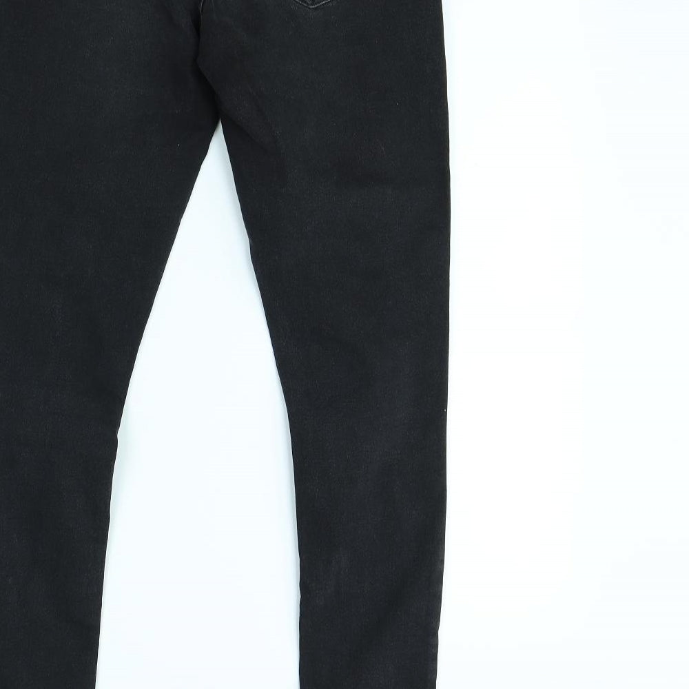Denim & Co. Womens Black   Skinny Jeans Size 8 L29 in