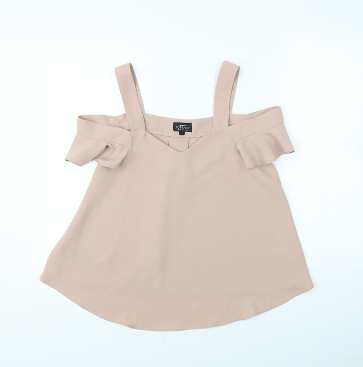 Topshop Womens Pink   Basic Blouse Size 8