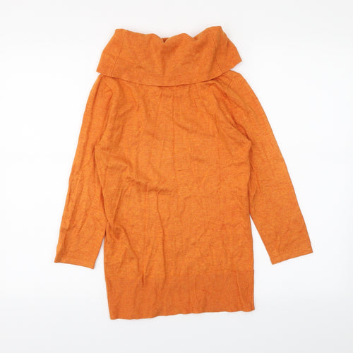 Mosaic Womens Orange   Basic T-Shirt Size S