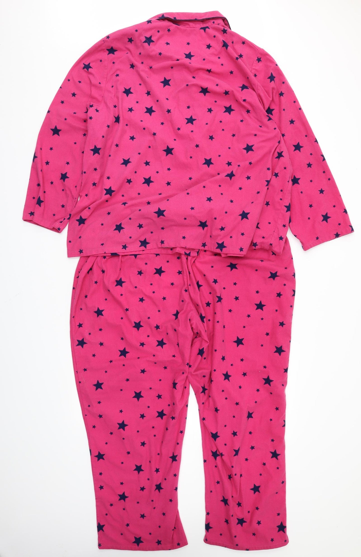 M&Co Womens Pink Solid  Capri Pyjama Set Size 20