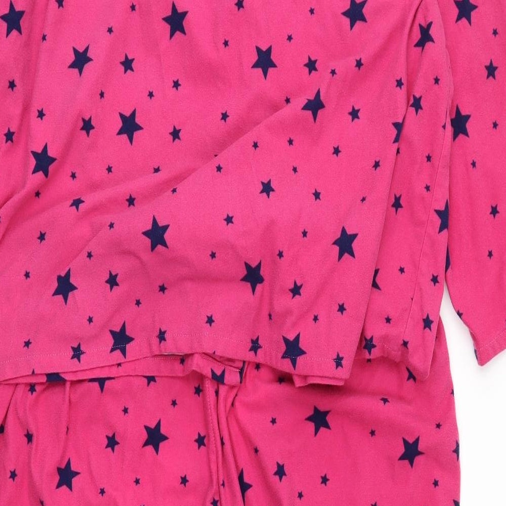 M&Co Womens Pink Solid  Capri Pyjama Set Size 20