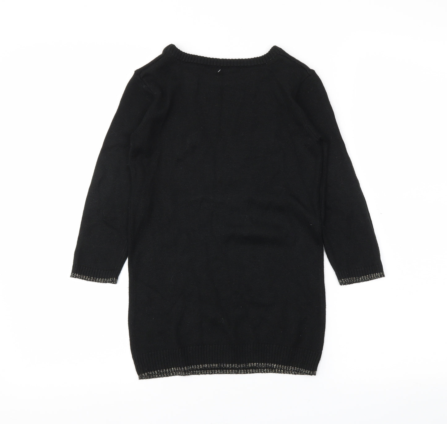 Nutmeg Girls Black   Tunic Jumper Size 5-6 Years