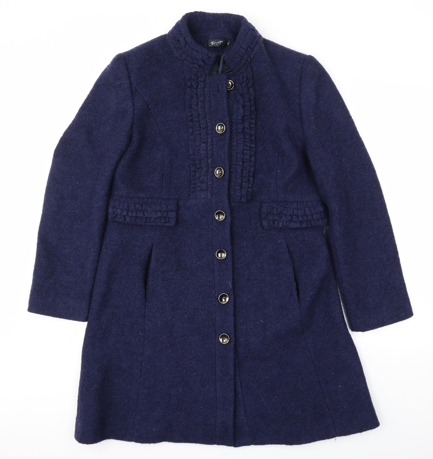 drape Womens Blue   Overcoat Coat Size 18
