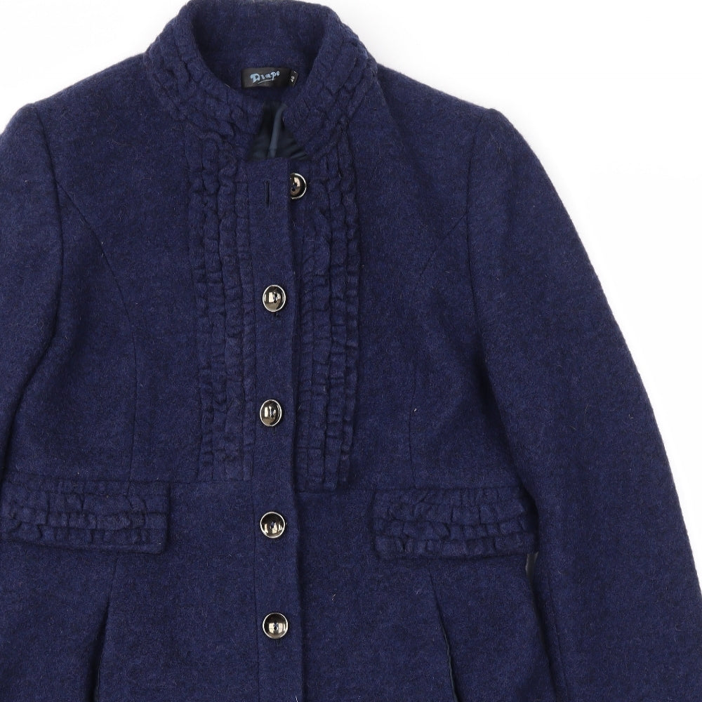 drape Womens Blue   Overcoat Coat Size 18