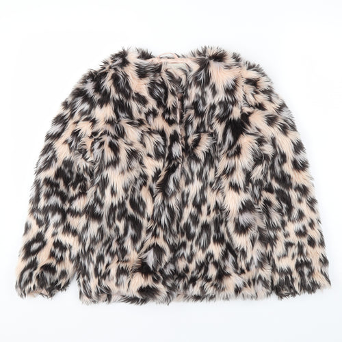 girlswear Girls Pink Animal Print  Jacket Coatigan Size 10 Years