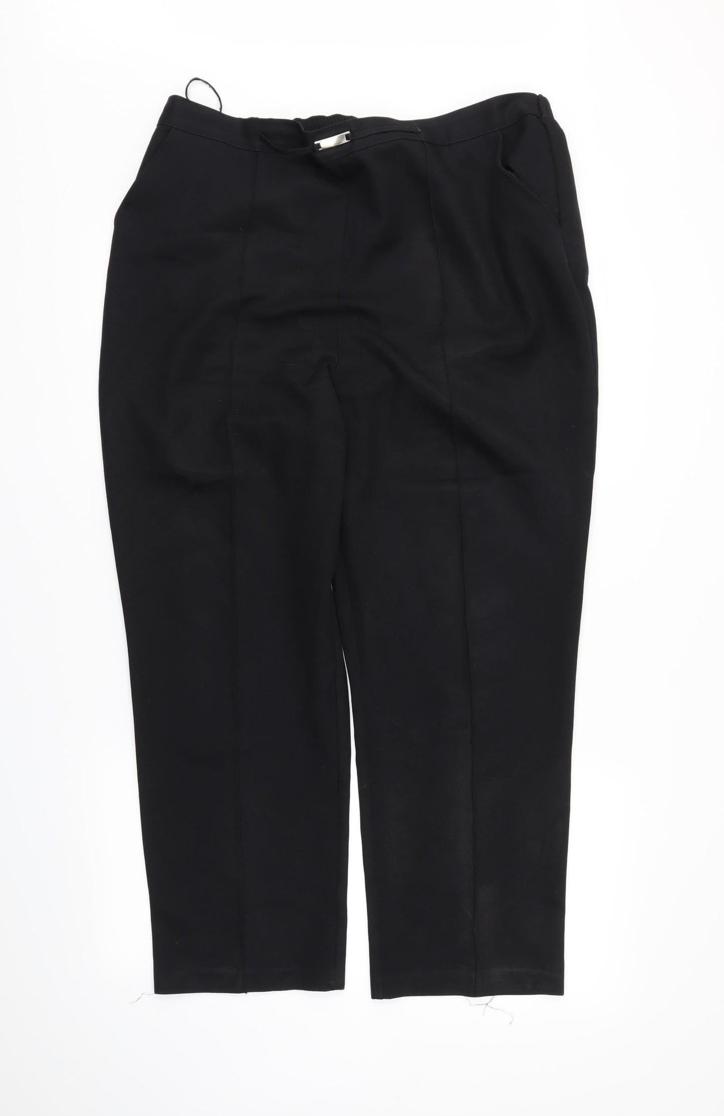 Papaya Womens Black   Trousers  Size 16 L25 in