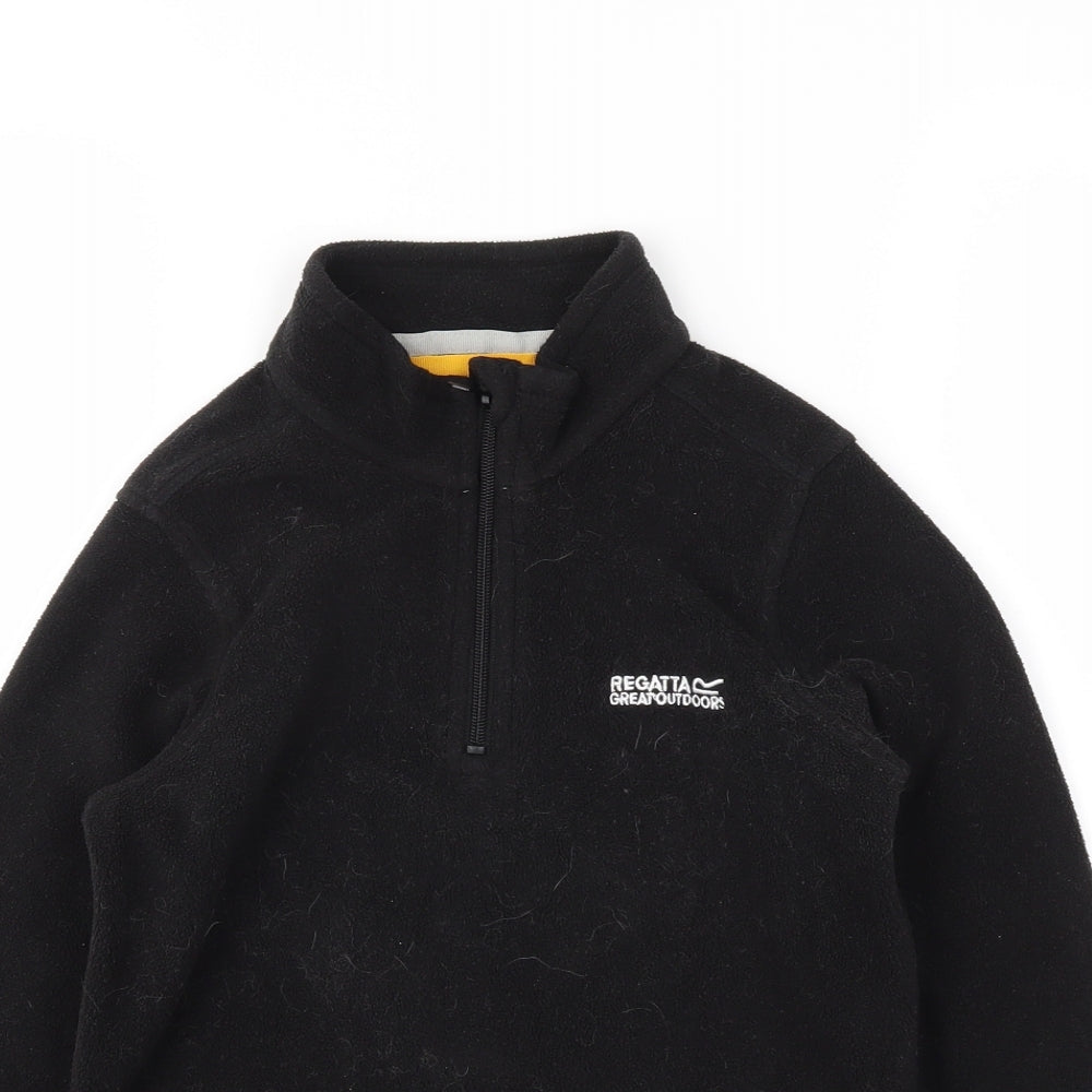 Regatta Boys Black   Henley Jumper Size 7-8 Years