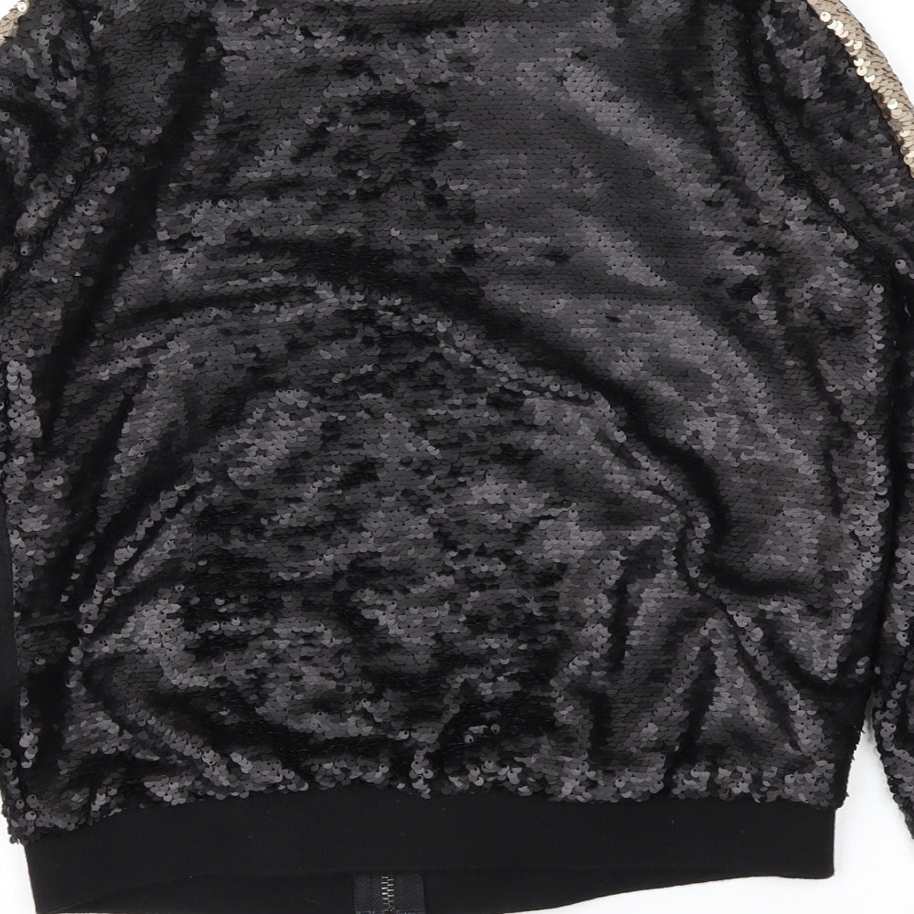 Fenchurch Womens Black   Varsity Jacket Jacket Size XS