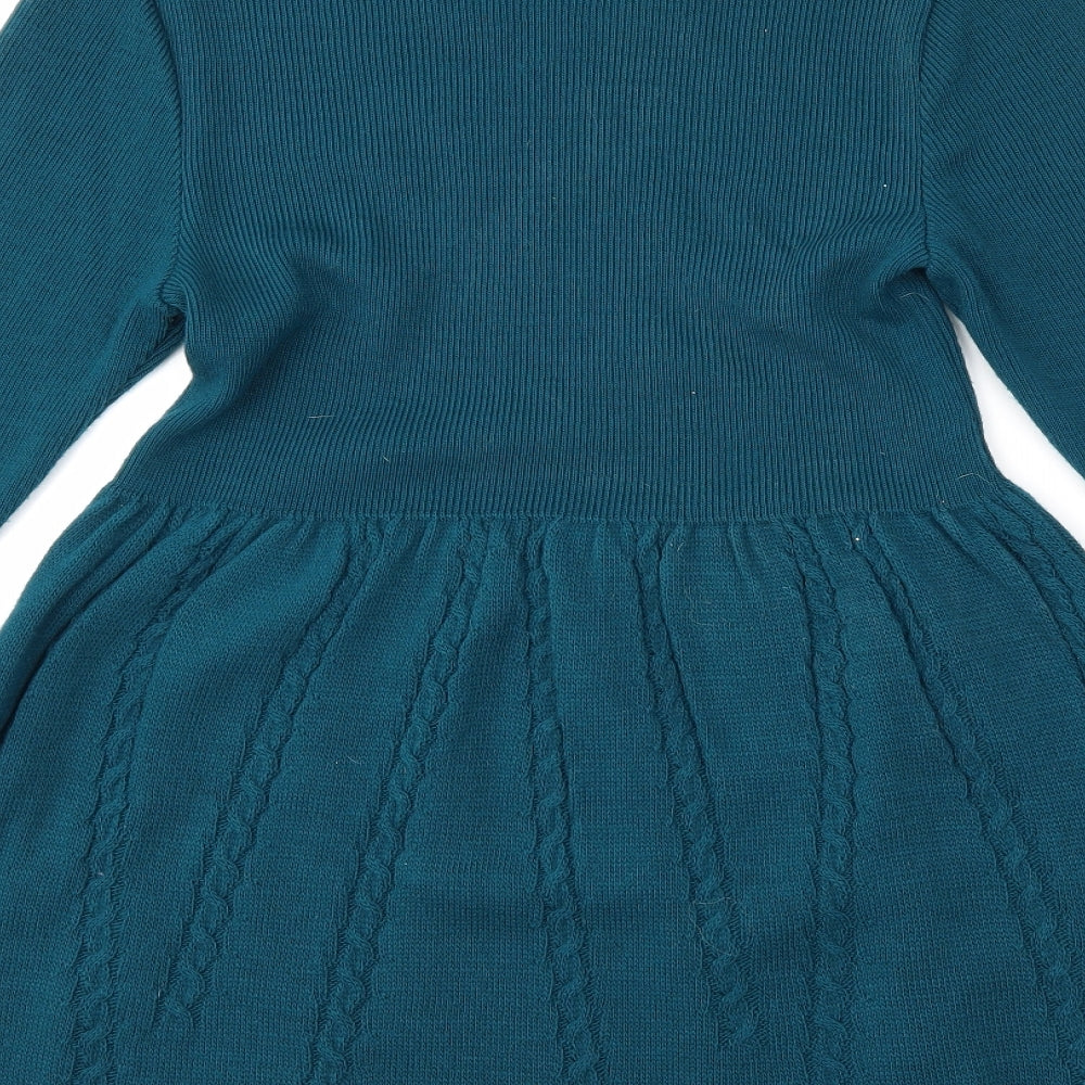 Nina Leonard Womens Green   Tunic Jumper Size L