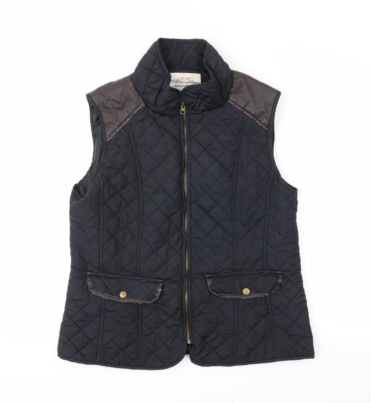 Atmosphere Womens Black   Gilet Coat Size 18