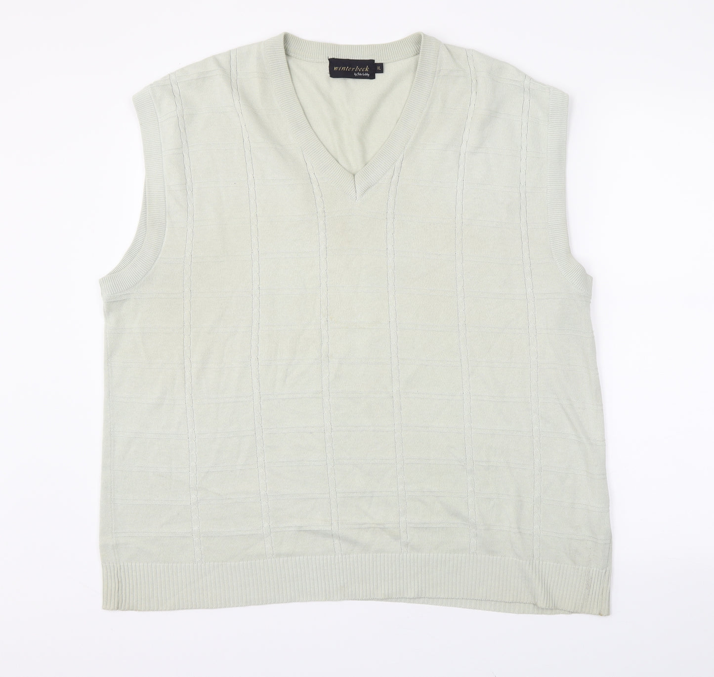winterbeck Mens Green   Vest Jumper Size XL