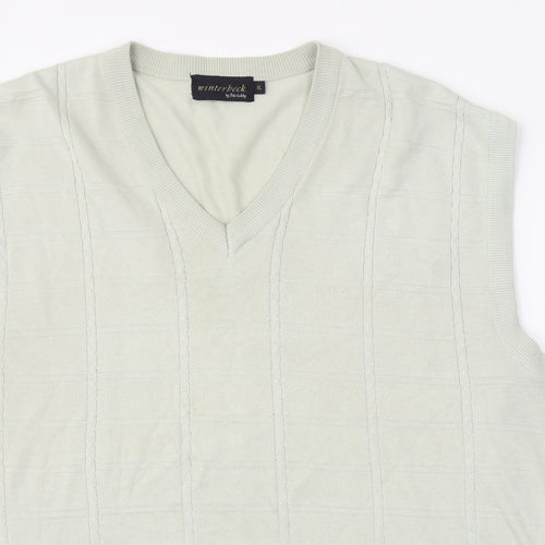 winterbeck Mens Green   Vest Jumper Size XL