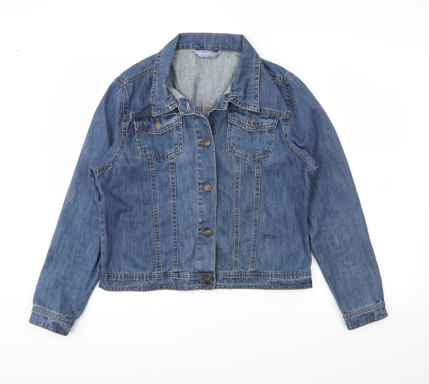 Avenue Womens Blue  Denim Jacket  Size M