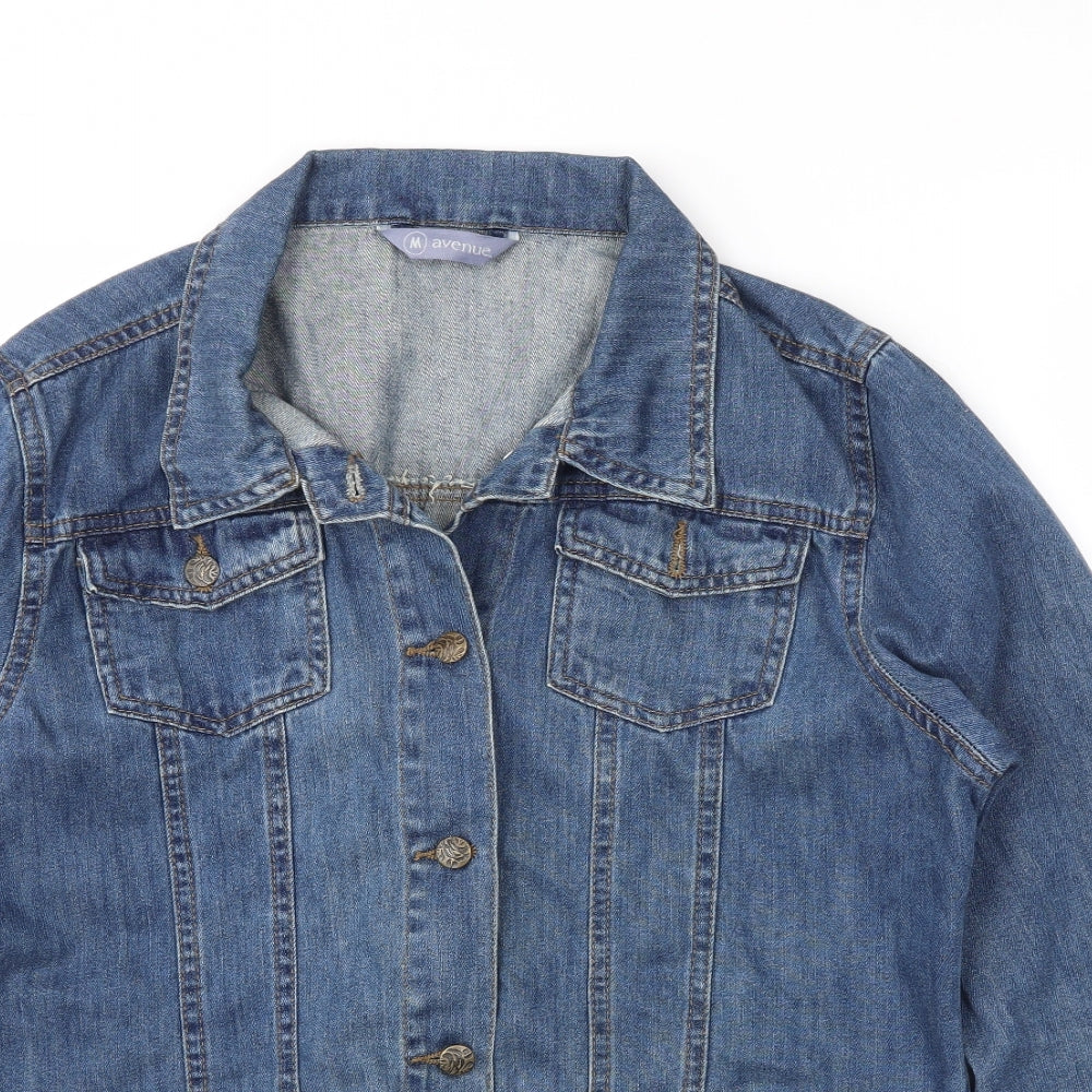 Avenue Womens Blue  Denim Jacket  Size M