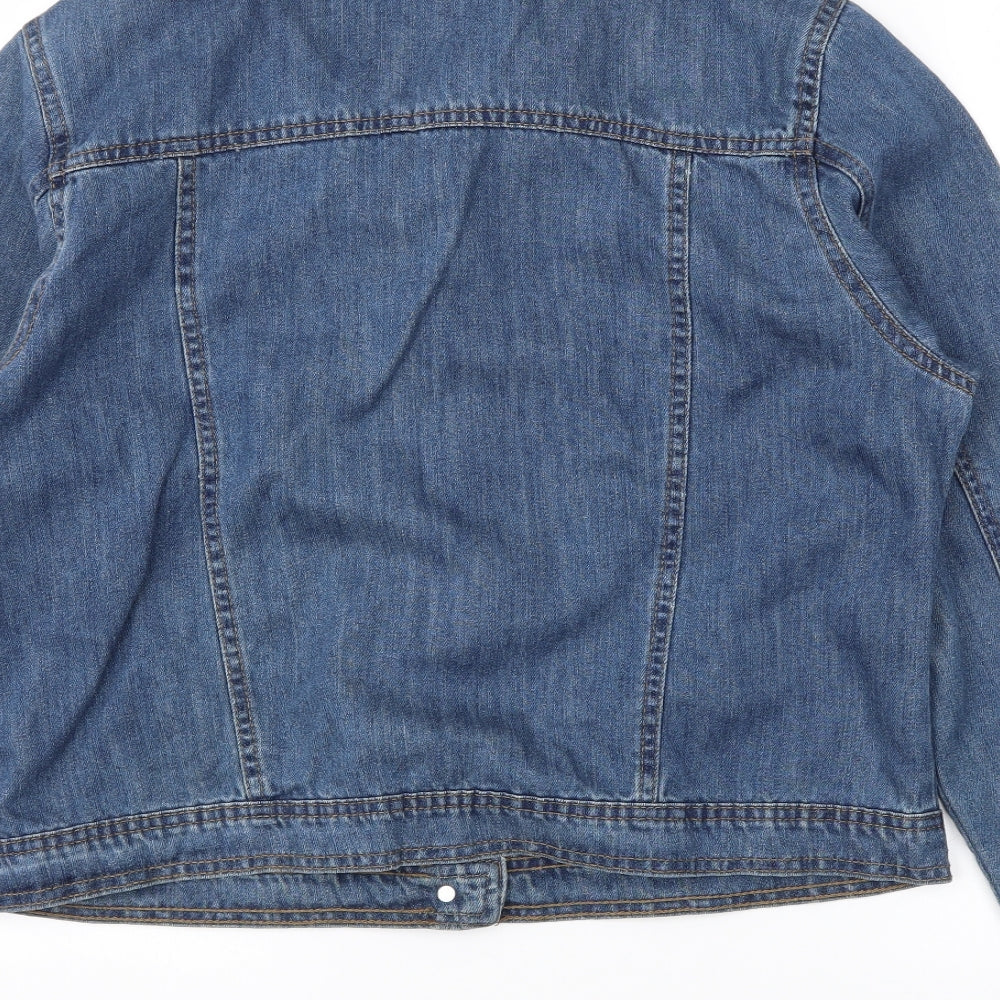 Avenue Womens Blue  Denim Jacket  Size M