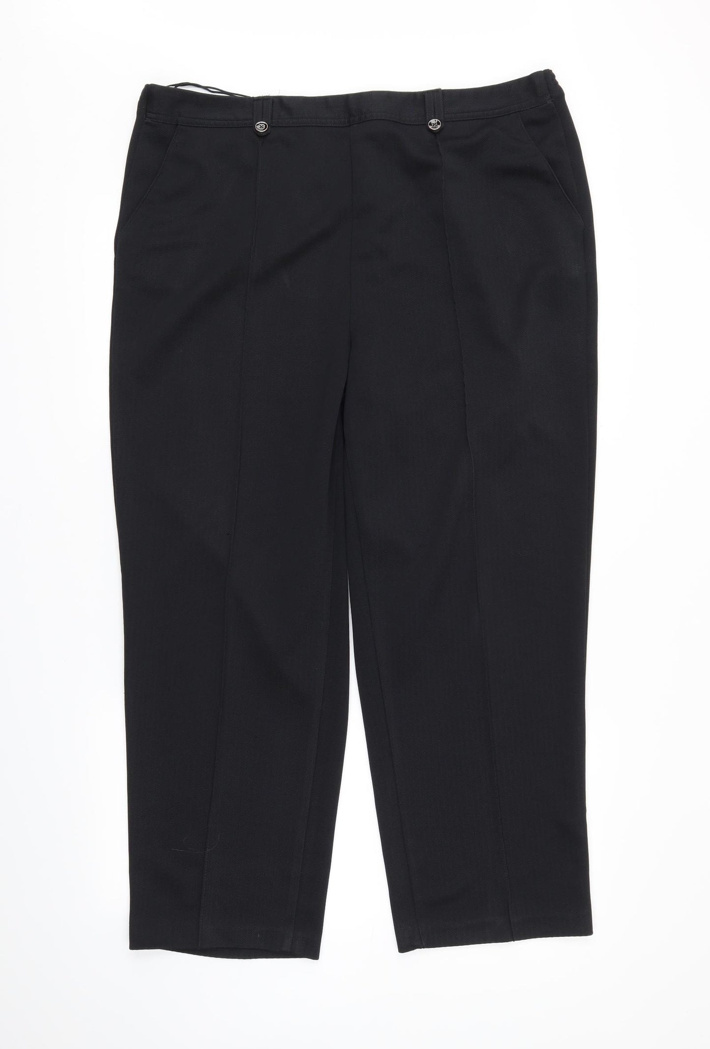 BM Womens Black   Trousers  Size 18 L25 in
