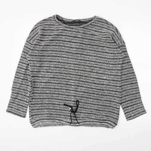 George Womens Grey Striped  Pullover Jumper Size 16