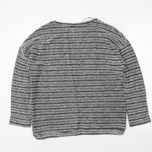 George Womens Grey Striped  Pullover Jumper Size 16