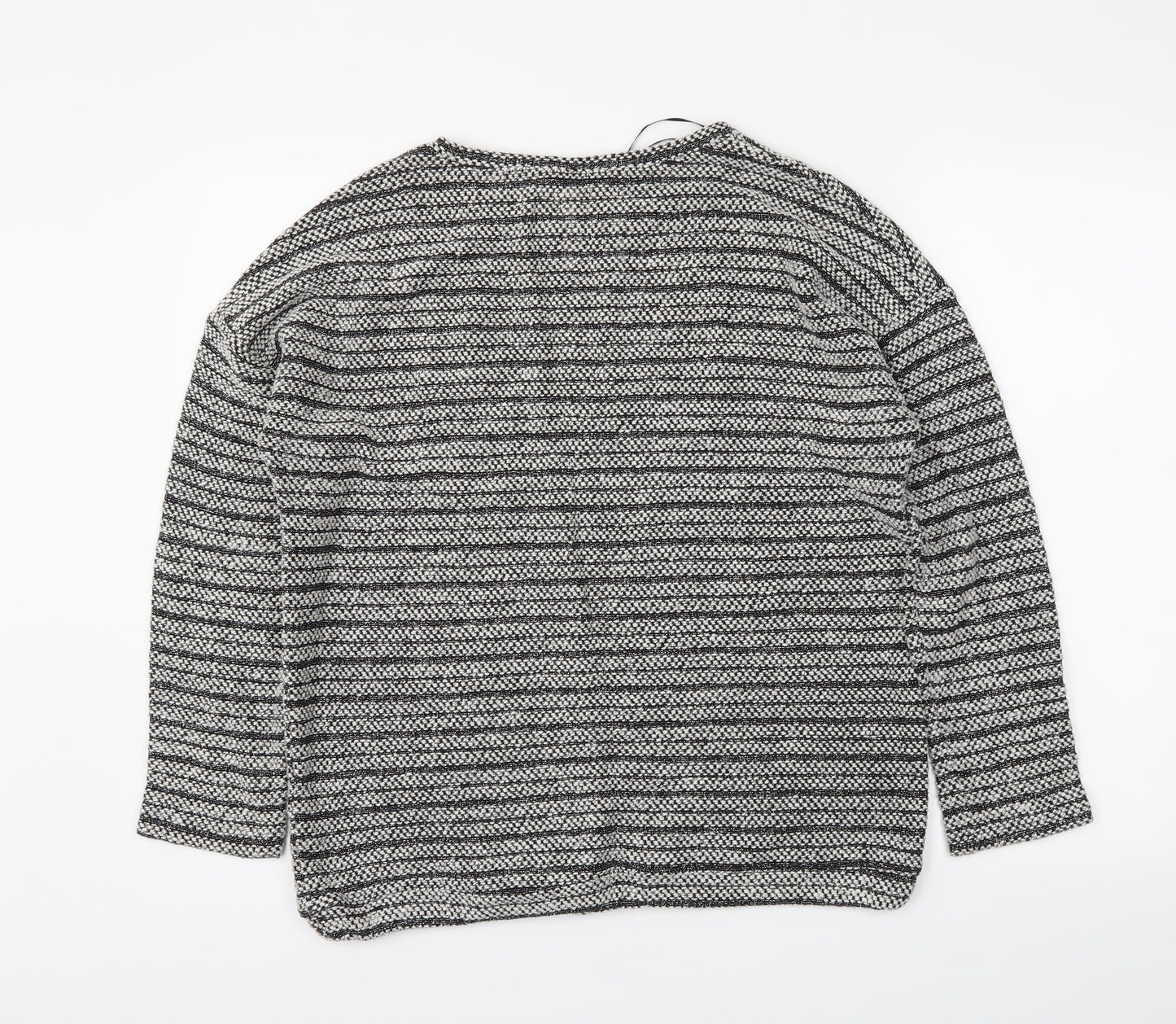George Womens Grey Striped  Pullover Jumper Size 16