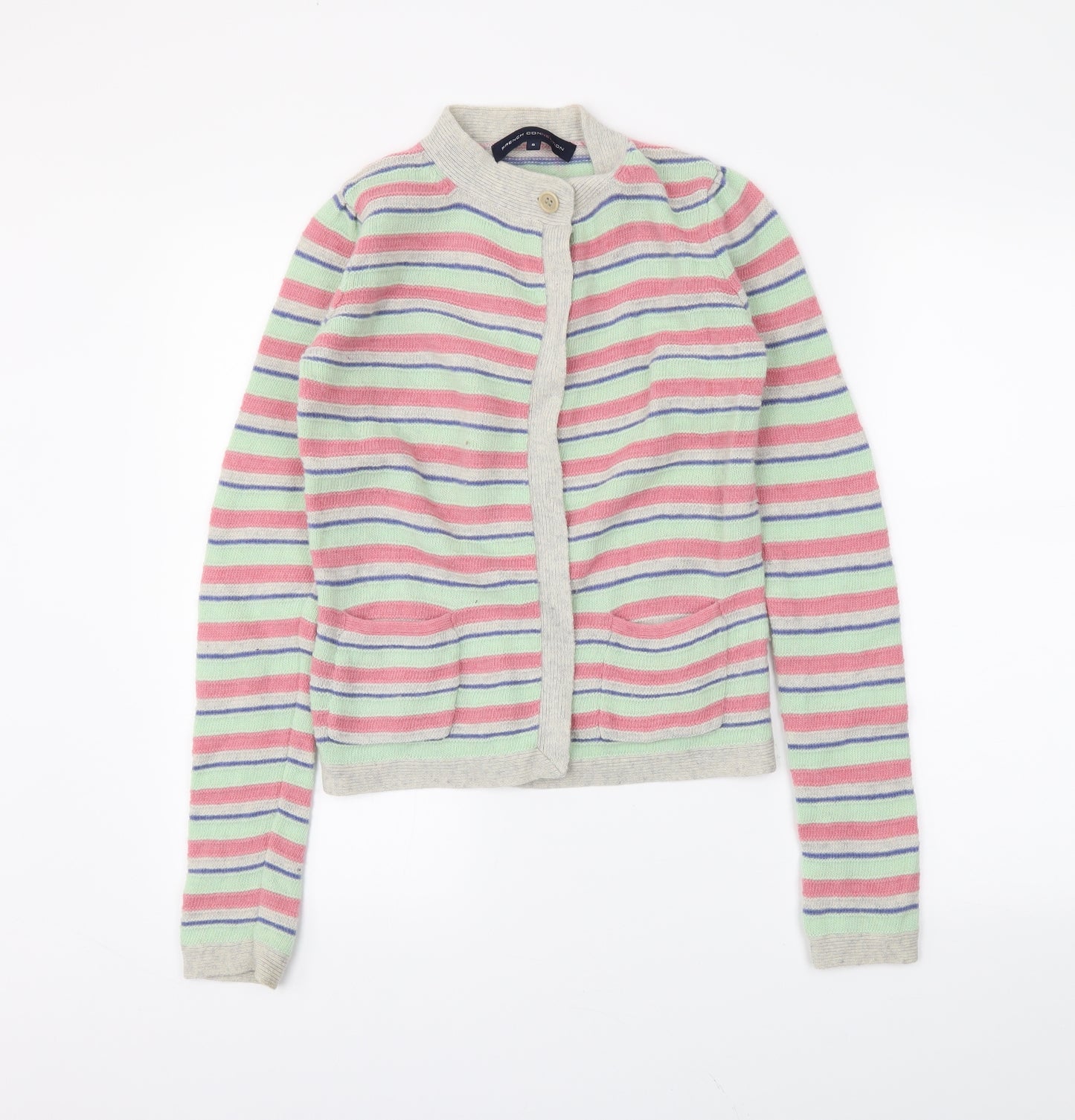 French Connection Womens Pink Striped  Cape Jumper Size S