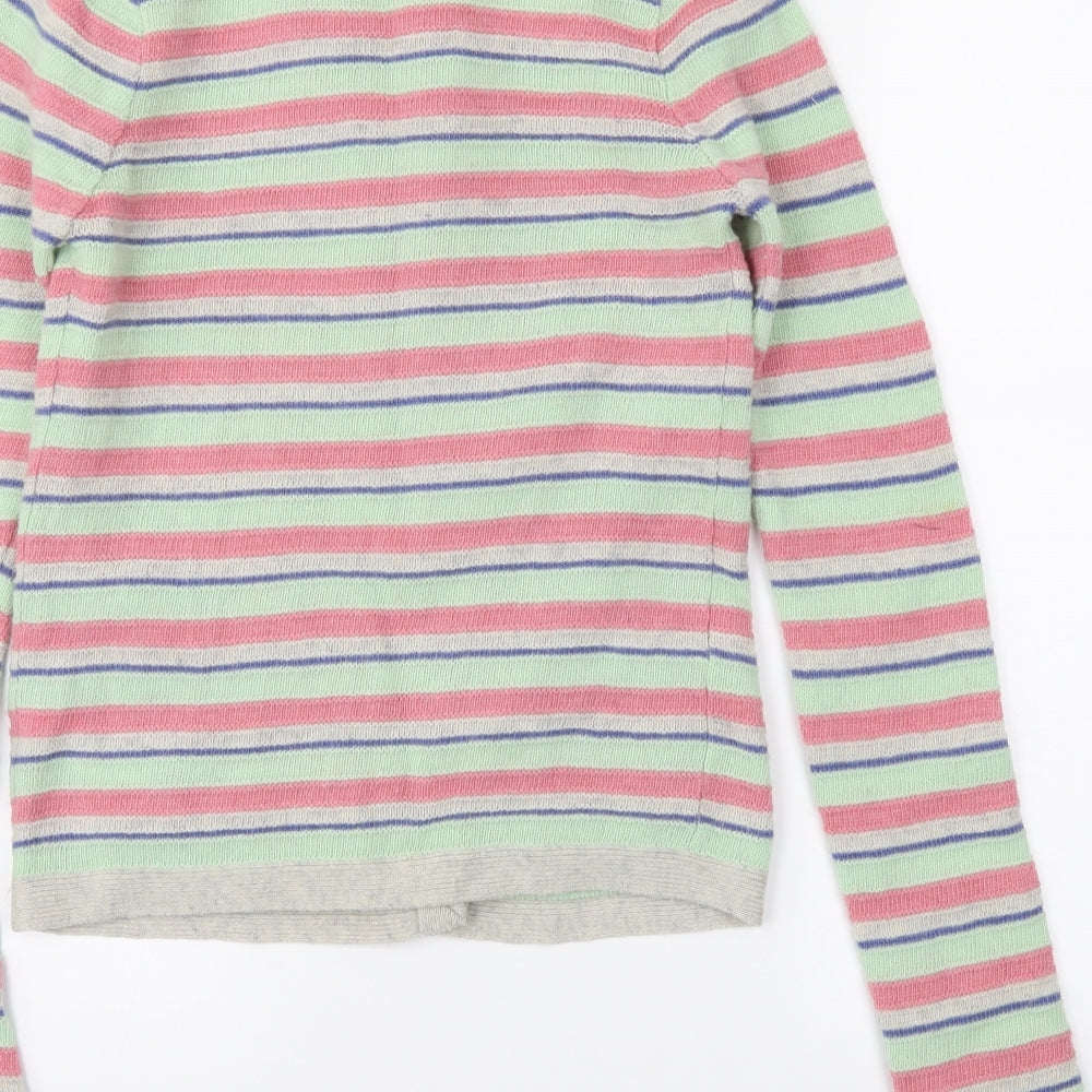 French Connection Womens Pink Striped  Cape Jumper Size S