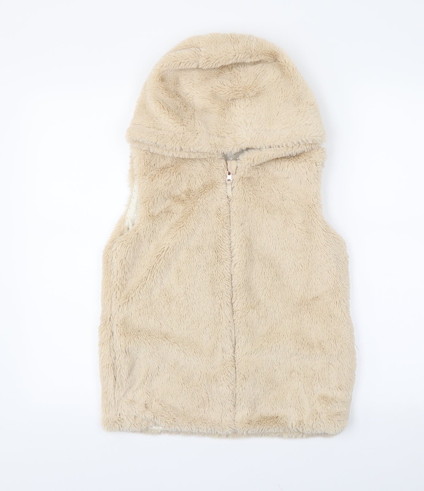 Nutmeg Girls Beige   Gilet Coatigan Size 12-13 Years