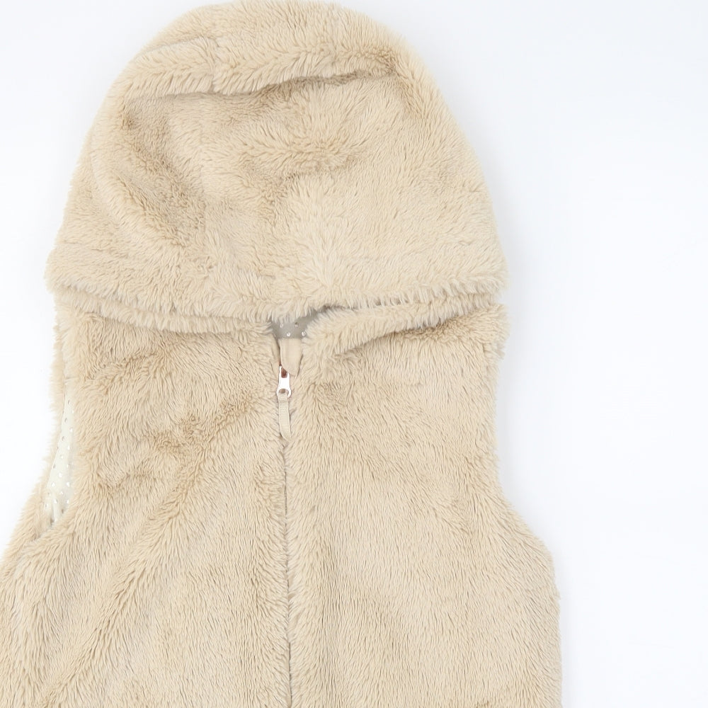 Nutmeg Girls Beige   Gilet Coatigan Size 12-13 Years