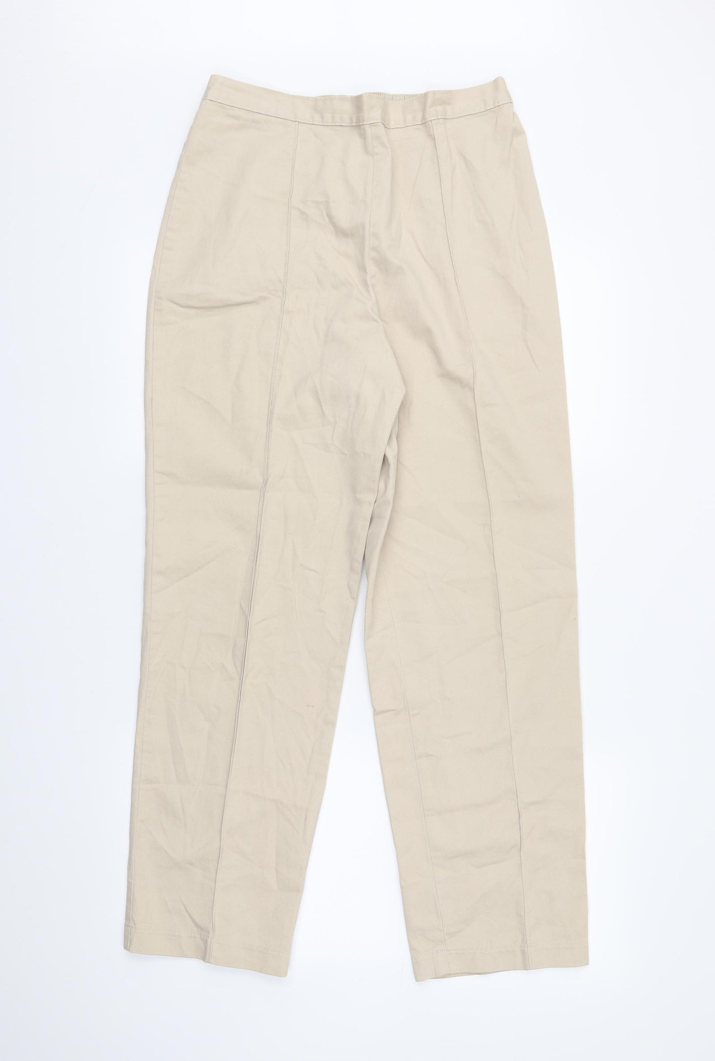 M&S Womens Beige   Trousers  Size 12 L29 in
