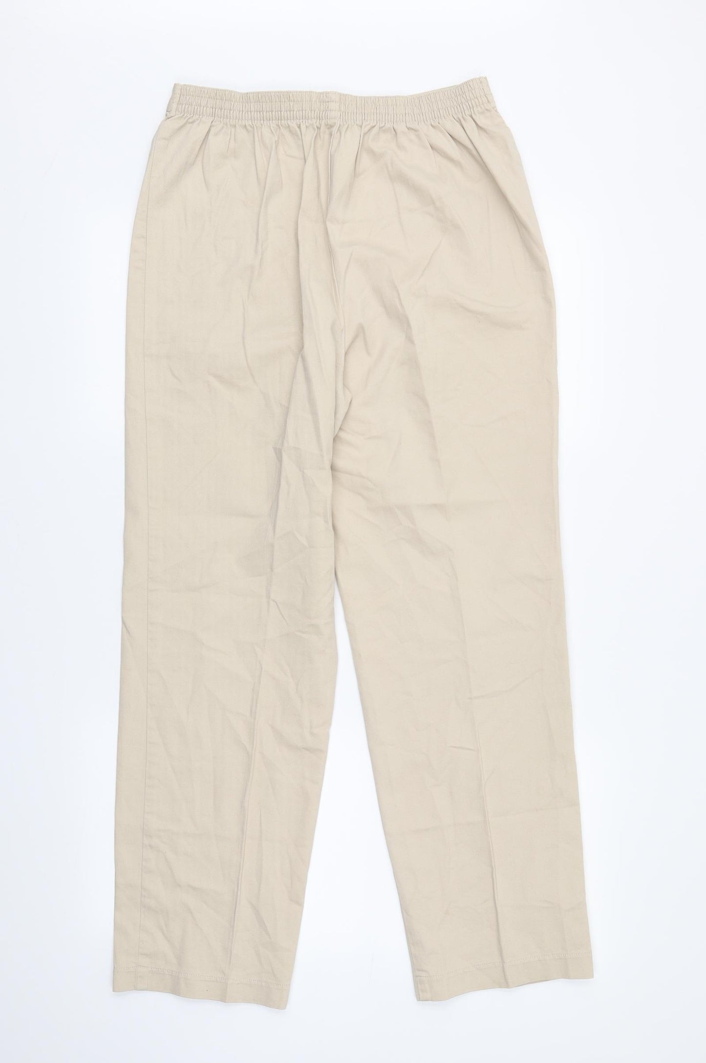 M&S Womens Beige   Trousers  Size 12 L29 in
