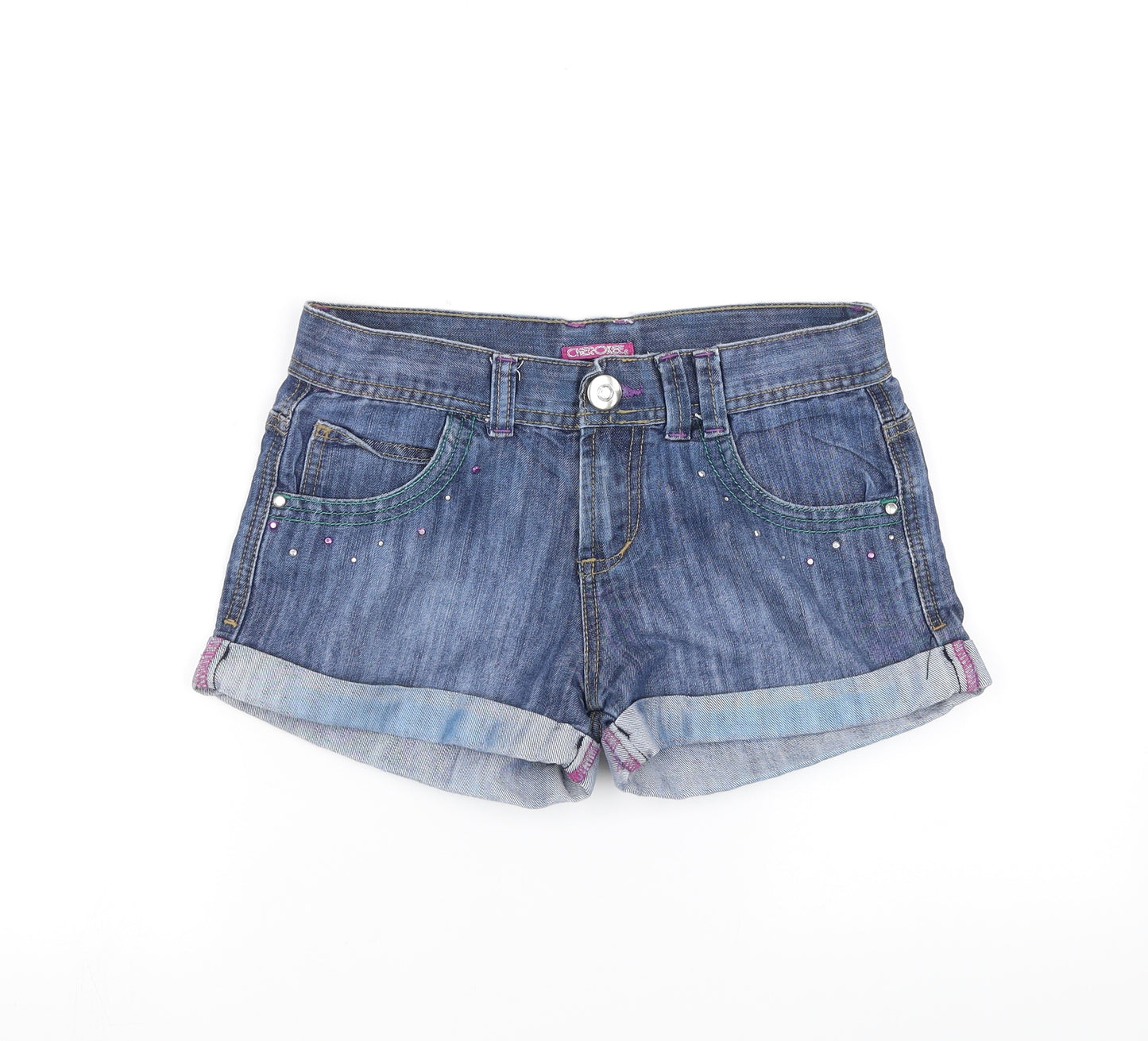 Cherokee Girls Blue  Denim Chino Shorts Size 11-12 Years