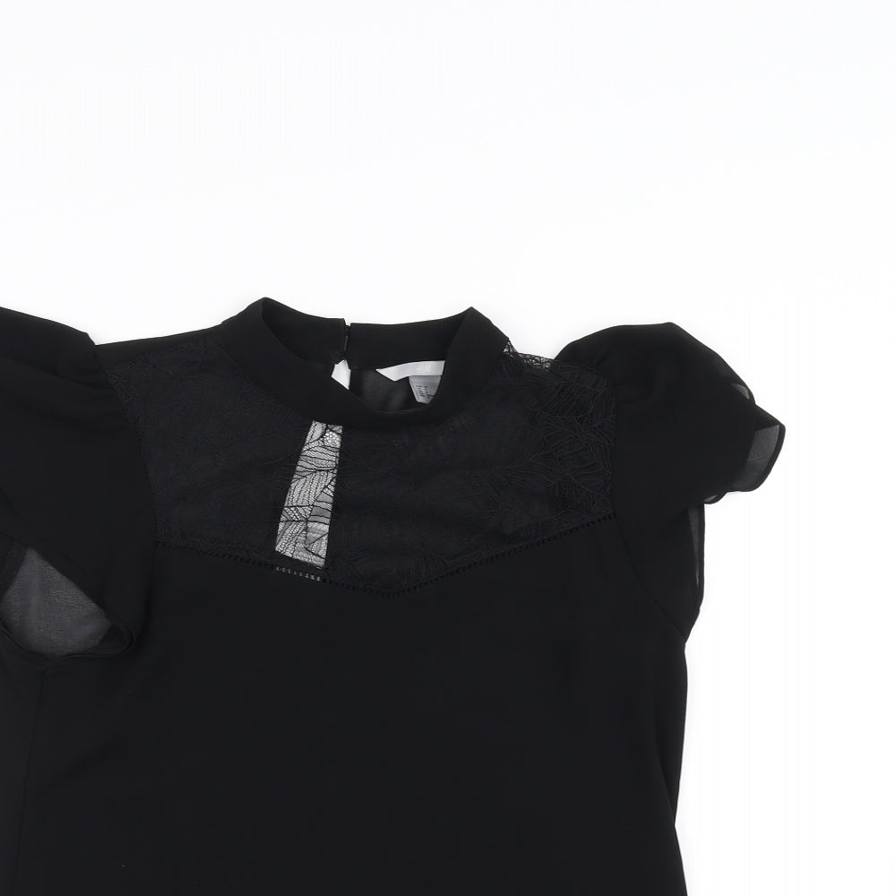 H&M Womens Black   Basic T-Shirt Size 8