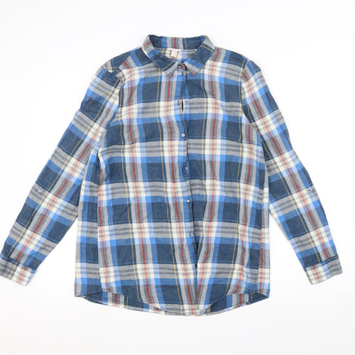 ESPIRIT Womens Blue   Basic Button-Up Size 10