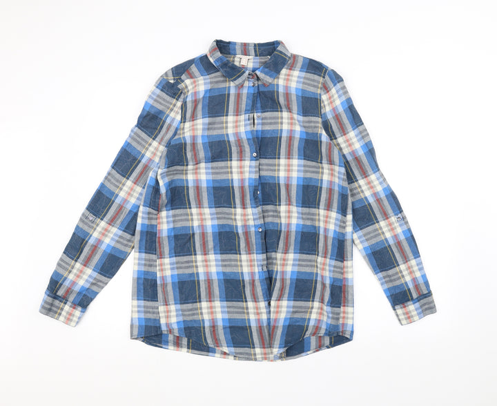 ESPIRIT Womens Blue   Basic Button-Up Size 10