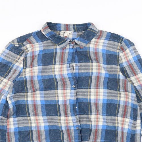 ESPIRIT Womens Blue   Basic Button-Up Size 10