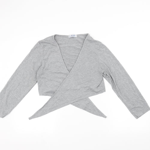 Liquid Womens Grey   Cardigan Jumper Size 16