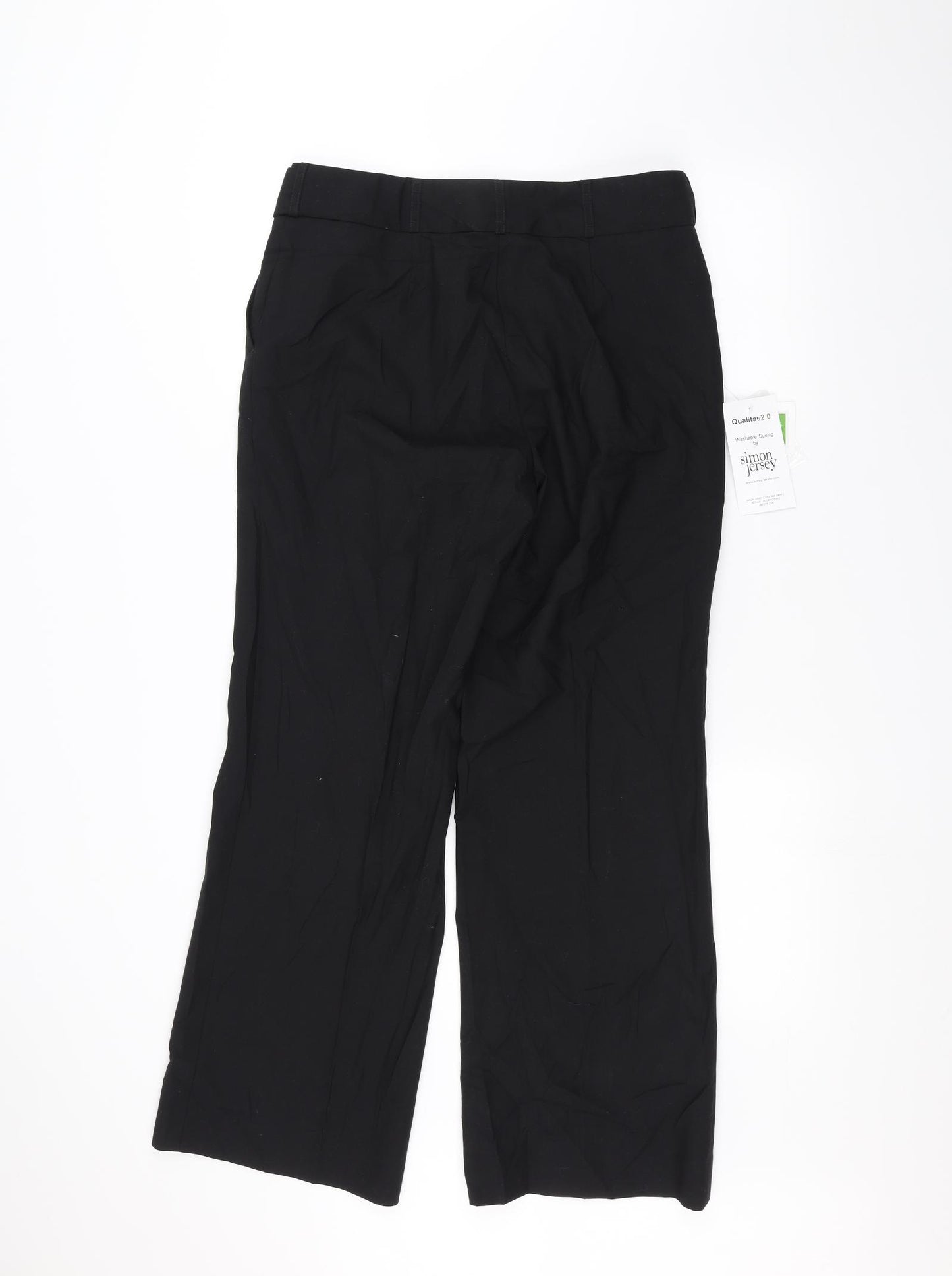 Simon Jersey Womens Black   Trousers  Size 12 L28 in