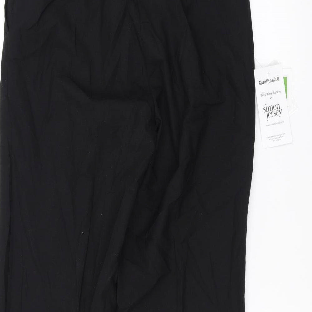 Simon Jersey Womens Black   Trousers  Size 12 L28 in