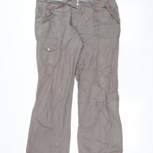 DEBINHAMS Womens Grey   Trousers  Size 16 L28 in