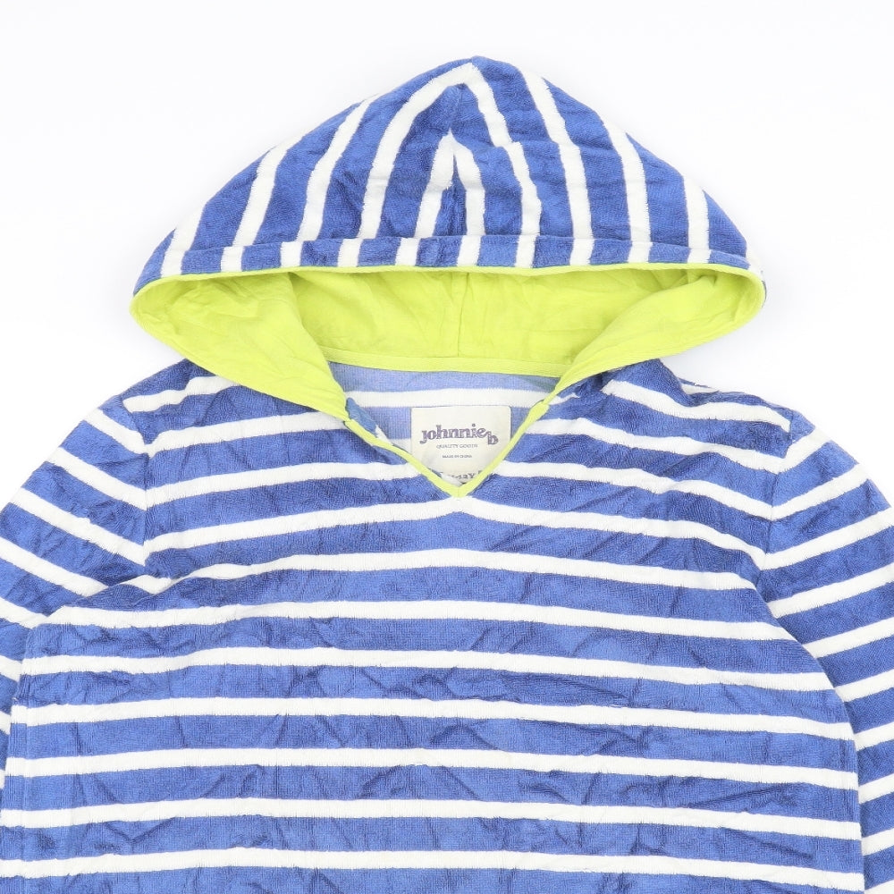 Johnnie B Boys Blue Striped  Pullover Hoodie Size 11-12 Years