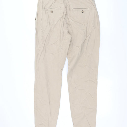 H&M Womens Brown   Trousers  Size 8 L28 in
